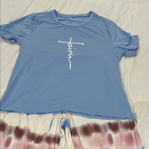 New FAITH 2 Pc Pajama Set